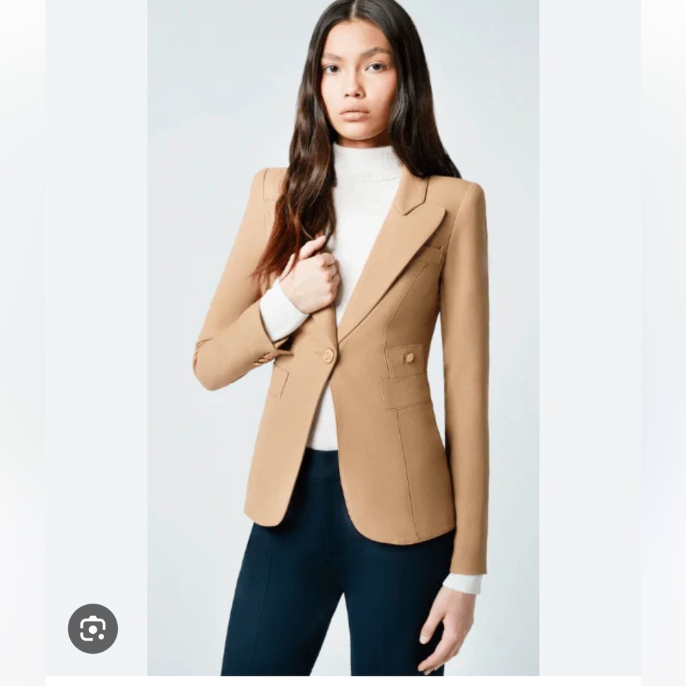 ❌SOLD❌Smythe Classic Duchess Wool Camel Tan Tailored Structured Wool Blazer - Picture 6 of 15